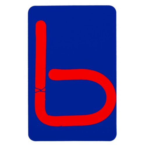 Letter b Lower Case Alphabet Photography in Red Magnet