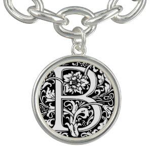 Letter B Medieval Monogram Art Nouveau Bracelet