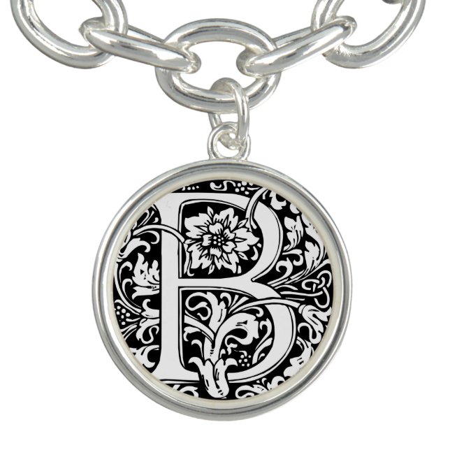 Letter B Medieval Monogram Art Nouveau Bracelet (Design)