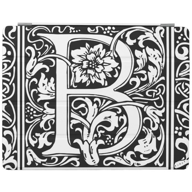 Letter B Medieval Monogram Art Nouveau iPad Smart Cover (Horizontal)