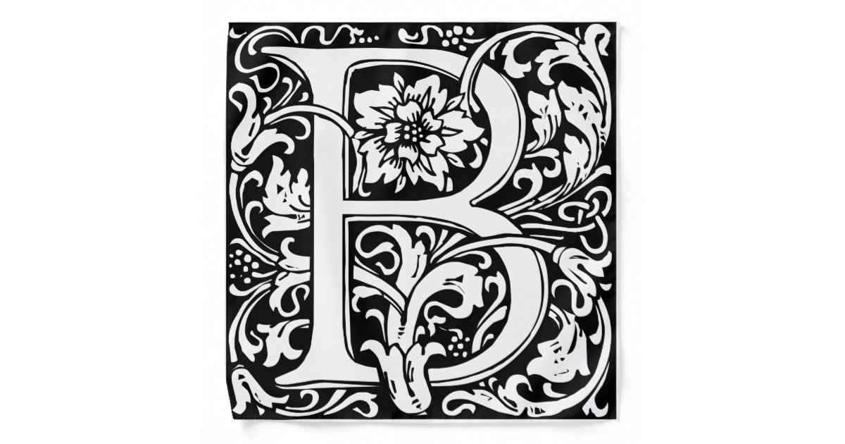 letter b alphabet monogram pink flower and butterfly Lightweight