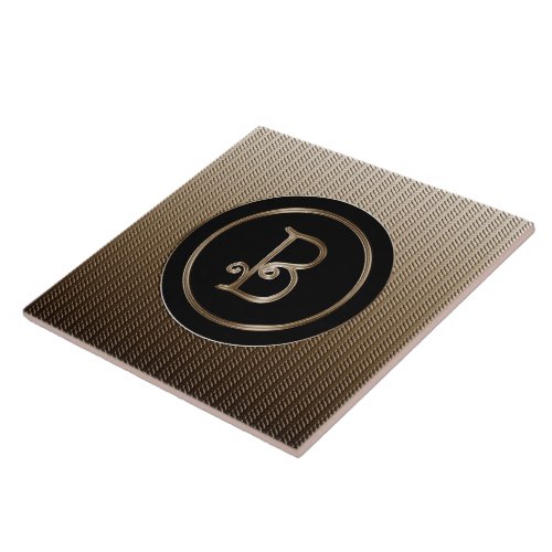 Letter B Monogram Ceramic Tile