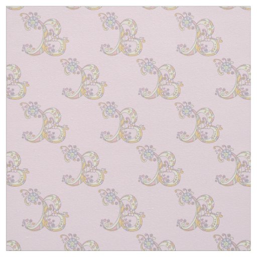 Letter B monogram decorative text custom fabric