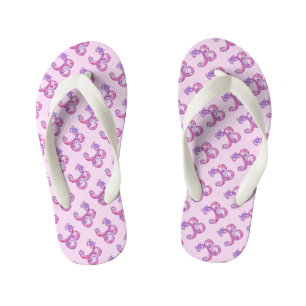 Letter B monogram flip flop thongs