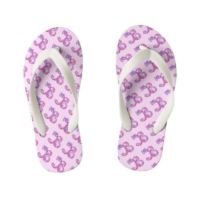 Letter B monogram flip flop thongs (Footbed)