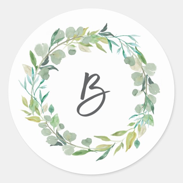 Letter B Monogram Initial Sticker Envelope Seal | Zazzle