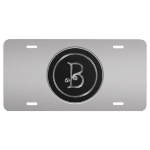 "Letter B" Monogram License Plate