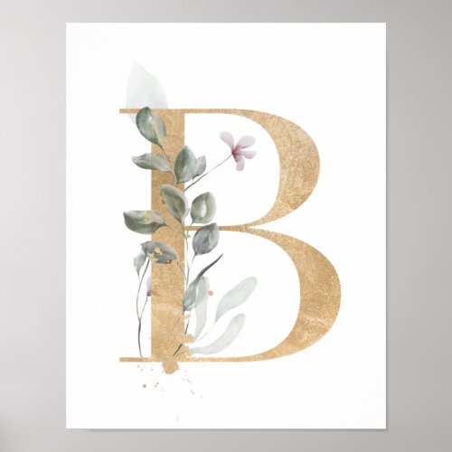 Letter B Monogram Poster