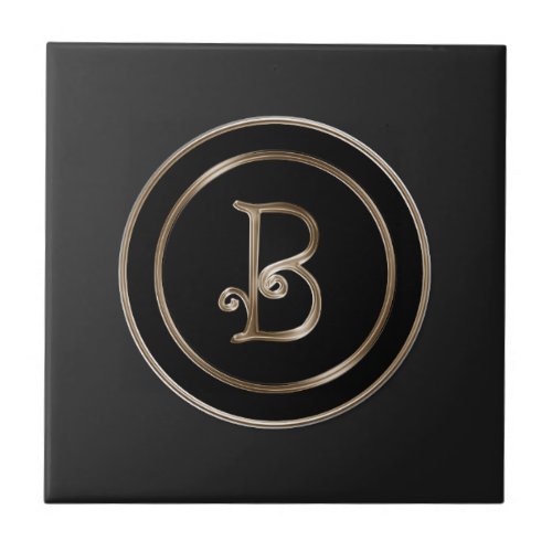 Letter B Monogram Tile