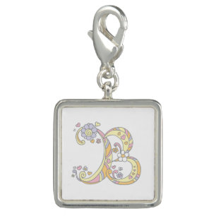 Letter B monogram whimsical charm