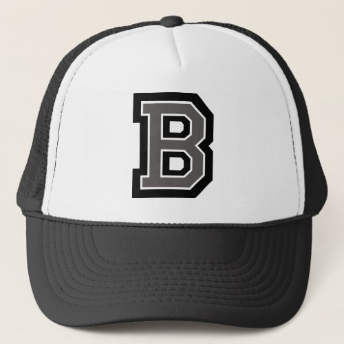 Letter B Monogrammed Trucker Hat