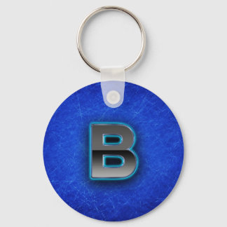 Letter B - neon blue edition Keychain