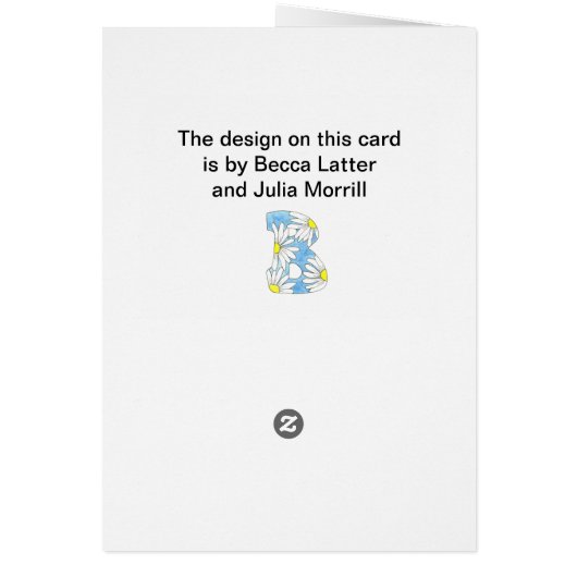 Letter B Notecard (Back)