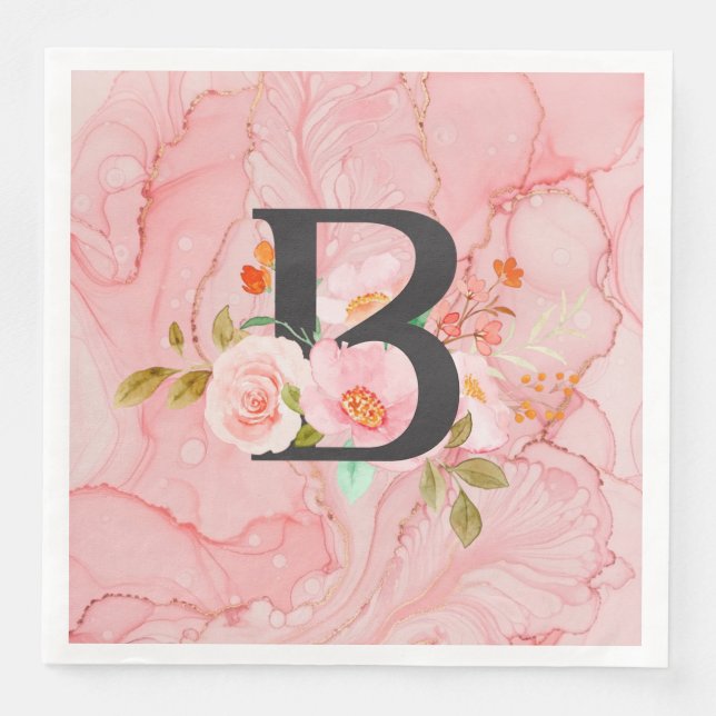 Letter B Paper Dinner Napkins (Front)