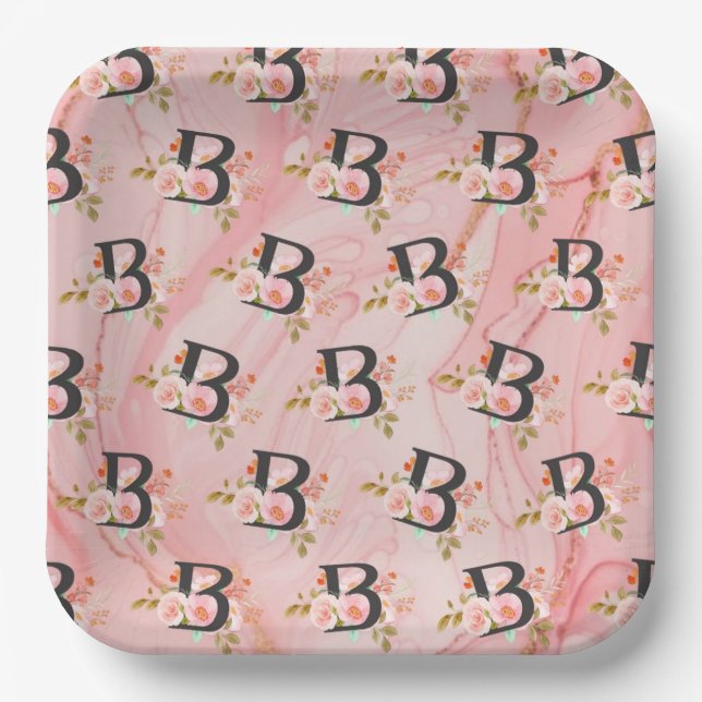 Letter B Paper Plates (Front)