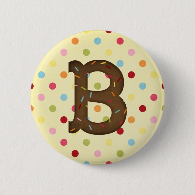 Letter B Pinback Button (Front)