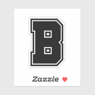 Letter B sporty college font alphabet Sticker