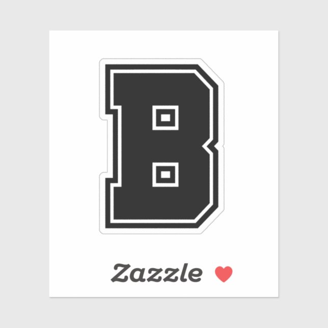 Letter B sporty college font alphabet Sticker (Sheet)