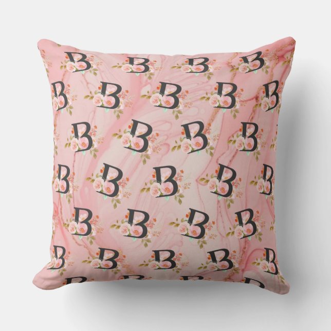 Letter B Throw Pillow (Front)