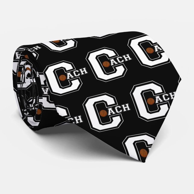 Letter C Basketball Coach Neck Tie (Rolled)