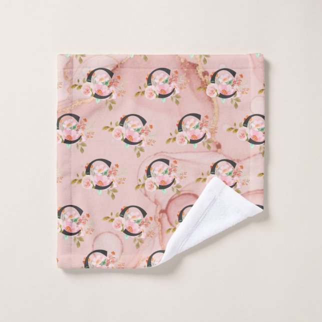 Letter C Bath Towel Set (Wash Cloth)
