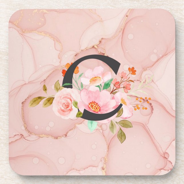 Letter C Beverage Coaster (Front)