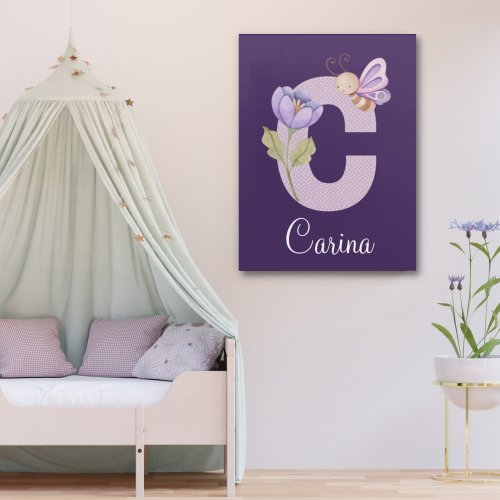 Letter C Butterfly Acrylic Wall Art