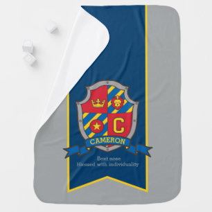 Letter C Cameron custom name meaning baby blanket