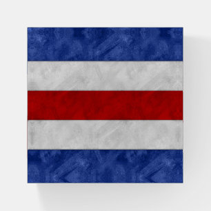 Letter C Charlie Watercolor Nautical Signal Flag Paperweight
