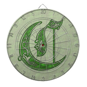 Letter C Dartboard With Darts