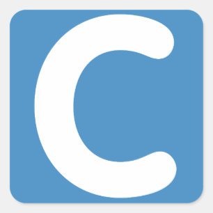 Letter C emoji Twitter Square Sticker