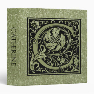 Letter C First Letter Monogram 3 Ring Binder