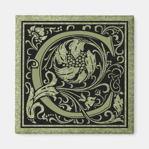 Letter C First Letter Monogram Magnet