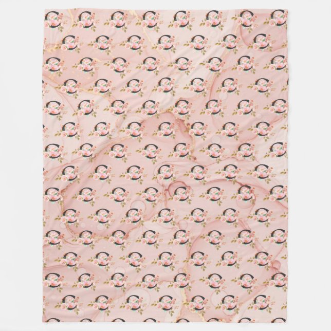 Letter C Fleece Blanket (Front)
