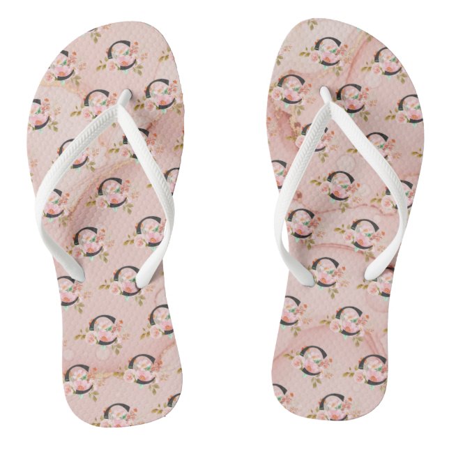 Letter C Flip Flops (Footbed)