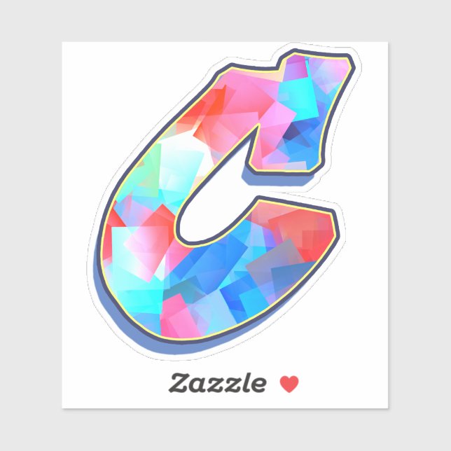 Letter C _ Graffiti Alphabet Letters Sticker (Sheet)