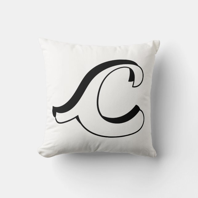 Letter C Initial Pillow (Front)