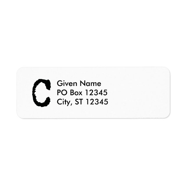 Letter C Label (Front)