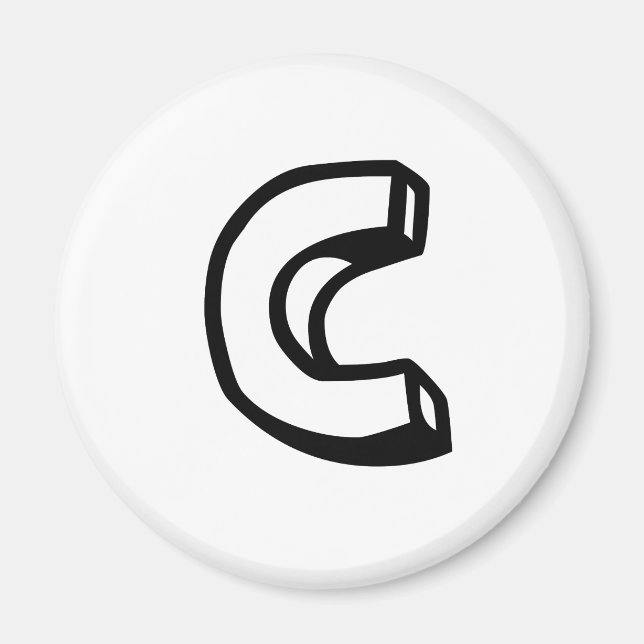 Letter C Magnet (Front)