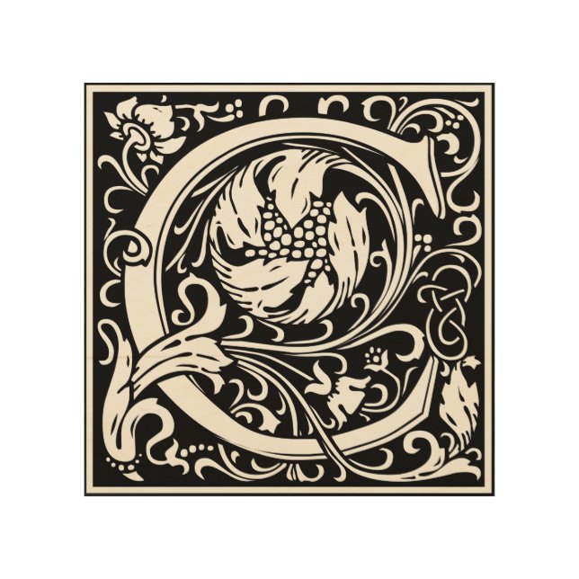 Letter C Medieval Monogram Art Nouveau (Front)