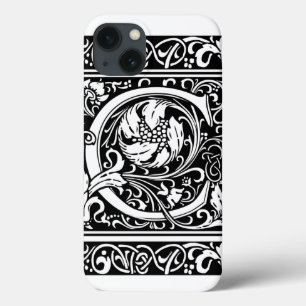 Letter C Medieval Monogram Art Nouveau iPhone 13 Case