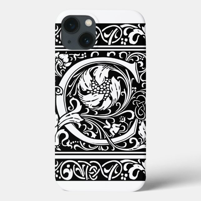 Letter C Medieval Monogram Art Nouveau Case-Mate iPhone Case (Back)