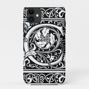Letter C Medieval Monogram Art Nouveau iPhone 11 Case