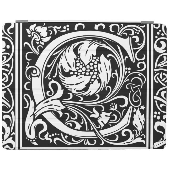 Letter C Medieval Monogram Art Nouveau iPad Smart Cover (Horizontal)