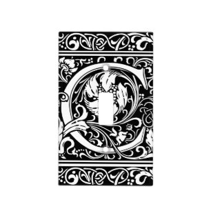 Letter C Medieval Monogram Art Nouveau Light Switch Cover