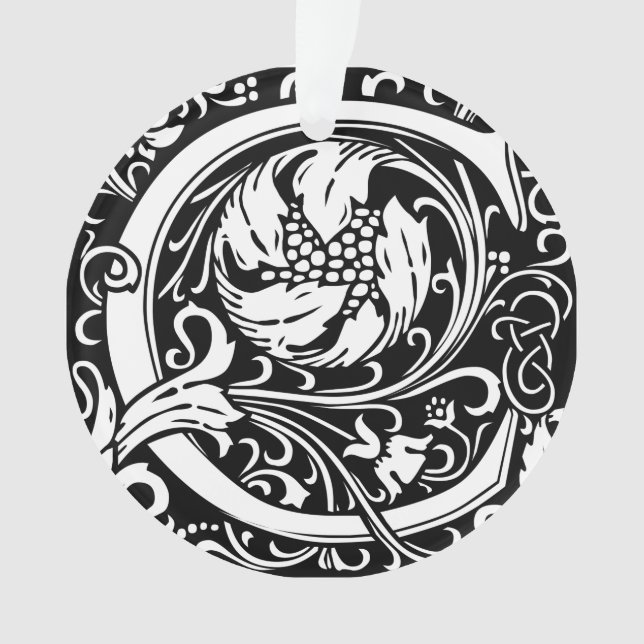 Letter C Medieval Monogram Art Nouveau Ornament (Front)