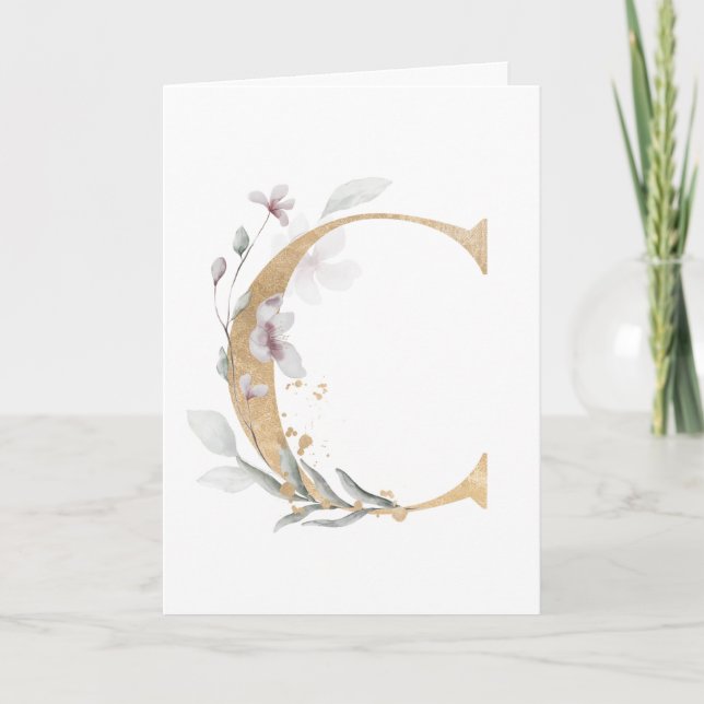 Letter C Monogram Card (Front)