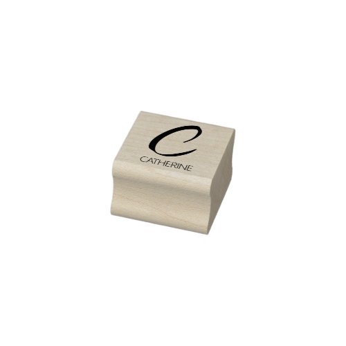 Letter C Monogram Personalized Rubber Stamp
