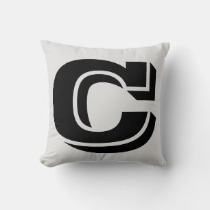 LETTER C MONOGRAM PILLOW