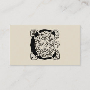 Letter C Monogram Vintage Celtic Knot Print Business Card